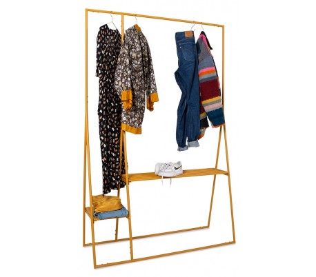 Garderobe stativ i metal H194 x B124 cm - Messing