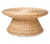 Sofabord i rattanflet H36 x Ø81 cm - Natur