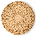 Sofabord i rattanflet H36 x Ø81 cm - Natur