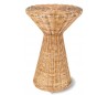 Sofabord i rattanflet H68 x Ø48 cm - Natur