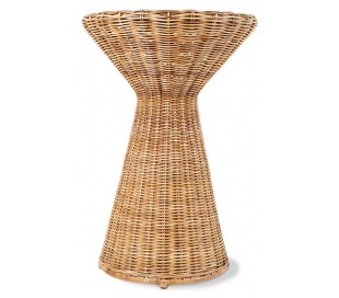 Sofabord i rattanflet H52 x Ø46 cm - Natur 2