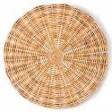 Sofabord i rattanflet H52 x Ø46 cm - Natur