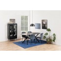 Sideboard i metal og melamin B140 cm - Sort/Sort ask