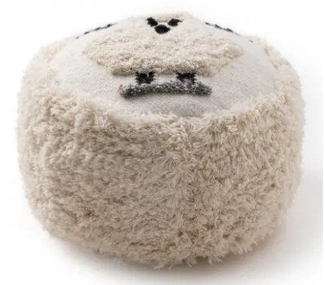 Shawn puf i uld og polyester 40 x 40 cm - Elfenbenshvid