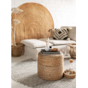 Jutta puf i jute Ø40 cm - Sort/Natur