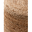 Jutta puf i jute Ø40 cm - Sort/Natur