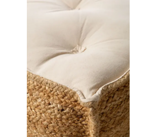 Jutta puf i jute Ø40 cm - Natur 2