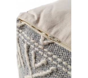 Sydney puf i bomuld og uld 45 x 45 cm - Beige 2