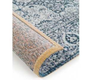 Frencie tæppe i polyakryl 80 x 165 cm - Rød/Blå 2