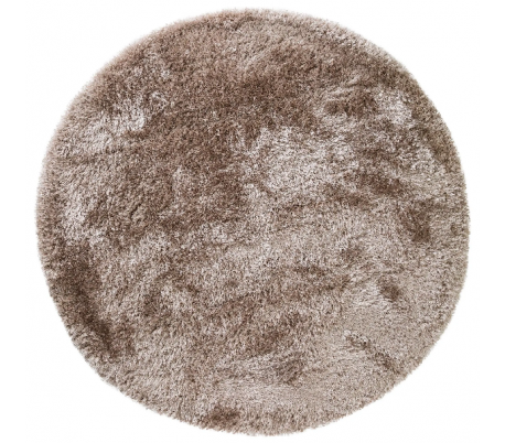 Lea shaggy tæppe i polyester Ø120 cm - Grå