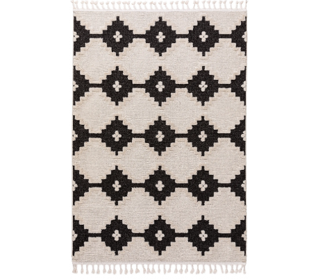 Francis shaggy tæppe i polyester 120 x 170 cm - Creme