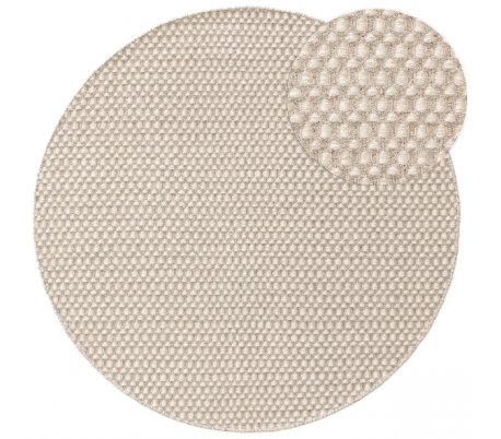 Hector rundt tæppe i uld Ø150 cm - Grå