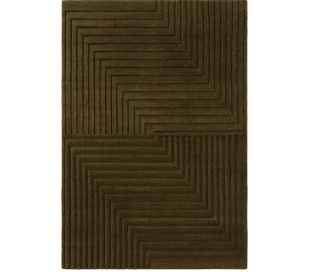 Aaron tæppe i uld 200 x 290 cm - Gul