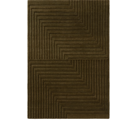 Aaron tæppe i uld 200 x 290 cm - Gul