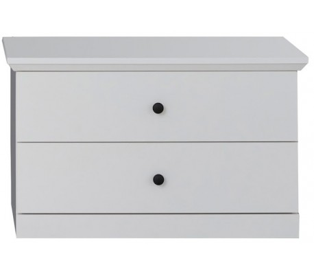 Baxter bænk med skuffer i møbelplade B81 cm - Hvid