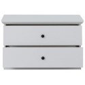 Baxter bænk med skuffer i møbelplade B81 cm - Hvid