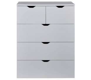 Basix kommode i møbelplade H80 cm - Hvid