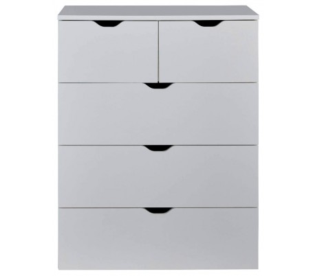 Basix kommode i møbelplade H80 cm - Hvid