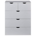 Basix kommode i møbelplade H80 cm - Hvid