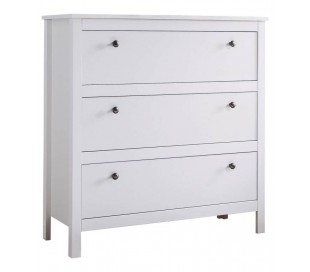 Basix kommode i møbelplade H80 cm - Hvid 2