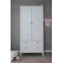 Olivia klædeskab i møbelplade H186 cm - Hvid