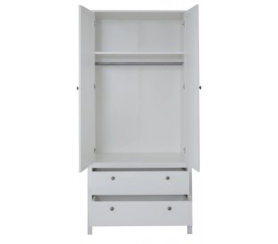 Olivia klædeskab i møbelplade H186 cm - Hvid 2