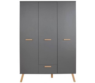 Olivia klædeskab i møbelplade H186 cm - Hvid