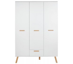 Matz klædeskab i møbelplade H190 cm - Grå/Bøg