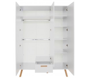 Matz klædeskab i møbelplade H190 cm - Grå/Bøg 2