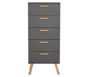 Matz klædeskab i møbelplade H190 cm - Grå/Bøg