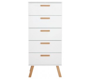 Matz kommode i møbelplade H128 cm - Grå/Bøg