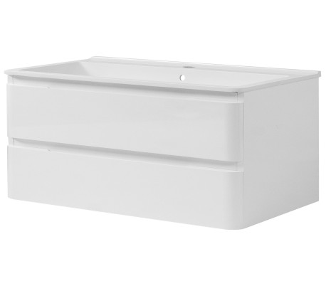 Miami komplet badmiljø B70 cm - Hvid højglans