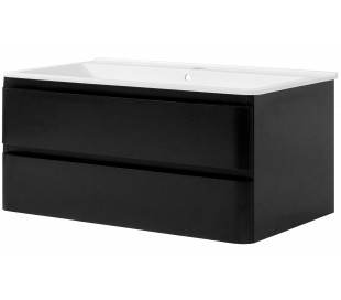 Miami komplet badmiljø B90 cm - Mat hvid