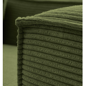Blok hjørnesofa i velour ripcurl 290 x 290 cm - Grøn