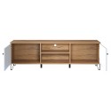 Sideboard i møbelplade og metal B183 cm - Sort/Hvid/Vild eg
