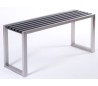 Lastein bænk B100 cm - Rustfri stål/Sort