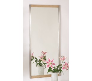 Norline hylde B76 cm - Rustfri stål/Valnød