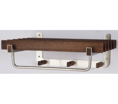 Norline hattehylde B60 cm - Rustfri stål/Sort