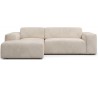 Karen venstrevendt chaiselong sofa i velour 250 x 185 cm - Beige