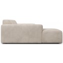 Susan venstrevendt chaiselong sofa i polyester 255 x 152 cm - Sort/Hvid