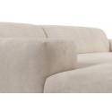 Susan venstrevendt chaiselong sofa i polyester 255 x 152 cm - Sort/Hvid