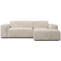 Karen venstrevendt chaiselong sofa i velour 250 x 185 cm - Beige