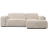 Karen højrevendt chaiselong sofa i velour 250 x 185 cm - Beige
