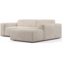 Karen venstrevendt chaiselong sofa i velour 250 x 185 cm - Beige