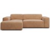 Karen venstrevendt chaiselong sofa i velour 250 x 185 cm - Kamelbrun