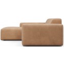 Karen venstrevendt chaiselong sofa i velour 250 x 185 cm - Beige