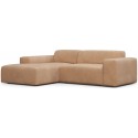 Karen venstrevendt chaiselong sofa i velour 250 x 185 cm - Beige
