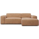 Karen højrevendt chaiselong sofa i velour 250 x 185 cm - Beige