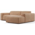 Karen højrevendt chaiselong sofa i velour 250 x 185 cm - Beige