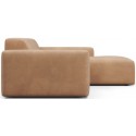Karen højrevendt chaiselong sofa i velour 250 x 185 cm - Beige